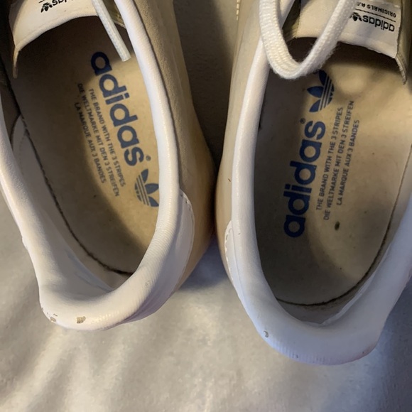 Adidas originals gazelles blue bottoms cream beige white soles size US women 8.5 - Picture 7 of 10